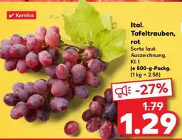 Kaufland Ital. Tafeltrauben, rot Angebot