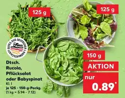 Kaufland Dtsch. Rucola, Pflücksalat oder Babyspinat Angebot