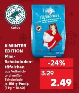 Kaufland K-WINTER EDITION Mini-Schokoladentäfelchen Angebot