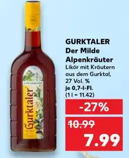 Kaufland GURKTALER Der Milde Alpenkräuter Angebot