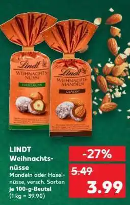 Kaufland LINDT Weihnachts-nüsse Angebot