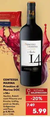 Kaufland CONTESSA MARINA Primitivo di Marina DOC Angebot