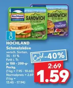 Kaufland HOCHLAND Schmelzkäse Angebot