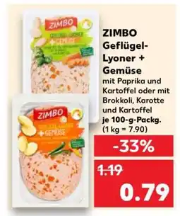 Kaufland ZIMBO Geflügel-Lyoner + Gemüse Angebot