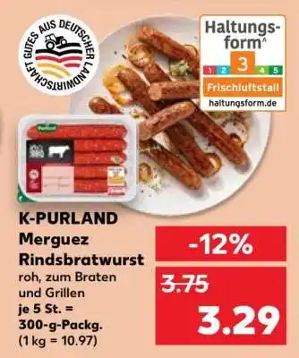 Kaufland K-PURLAND Merguez Rindsbratwurst Angebot