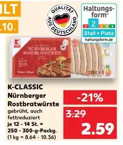 Kaufland K-CLASSIC Nürnberger Rostbratwürste Angebot