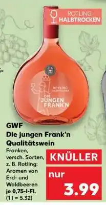 Kaufland GWF Die jungen Frank'n Qualitätswein Angebot