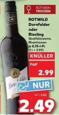 Kaufland ROTWILD Dornfelder oder Riesling Angebot
