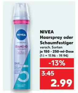 Kaufland NIVEA Haarspray oder Schaumfestiger Angebot