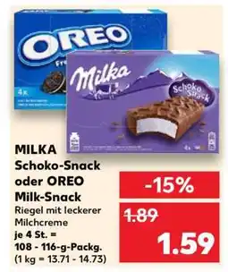 Kaufland MILKA Schoko-Snack oder OREO Milk-Snack Angebot