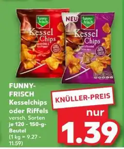 Kaufland FUNNY-FRISCH Kesselchips oder Riffels Angebot