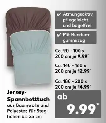 Kaufland Jersey Spannbetttuch Angebot
