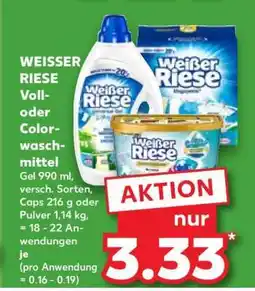 Kaufland WEISSER RIESE Voll- oder Colorwaschmittel Angebot