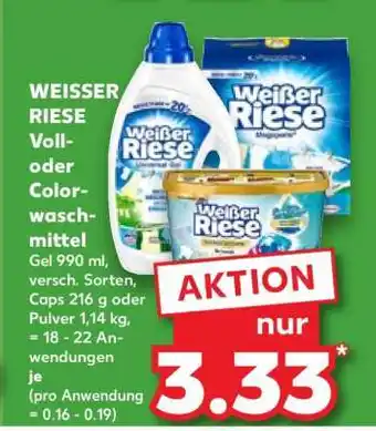 Kaufland WEISSER RIESE Voll- oder Colorwaschmittel Angebot