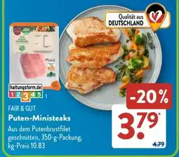 Aldi Süd FAIR & GUT Puten-Ministeaks Angebot