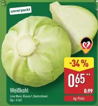 Aldi Nord Weißkohl Angebot