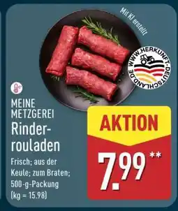 Aldi Nord MEINE METZGEREI Rinderrouladen Angebot