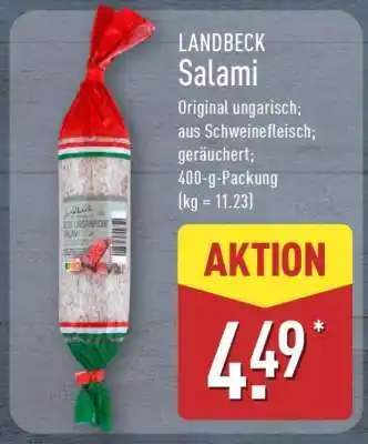 Aldi Nord LANDBECK Salami Angebot