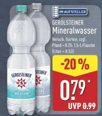 Aldi Nord Gerolsteiner Mineralwasser Angebot