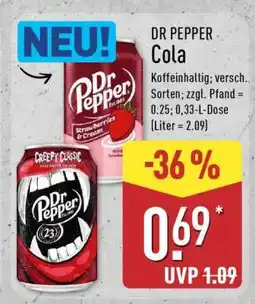 Aldi Nord DR PEPPER Cola Angebot