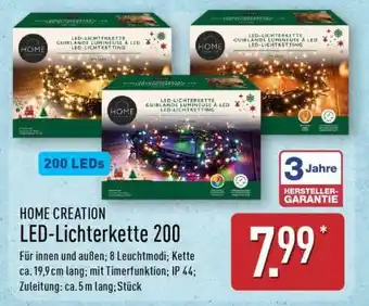 Aldi Nord HOME CREATION LED-Lichterkette 200 Angebot