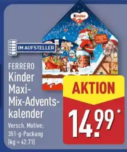 Aldi Nord FERRERO Kinder Maxi-Mix Adventskalender Angebot
