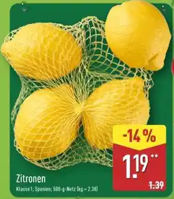 Aldi Nord Zitronen Angebot