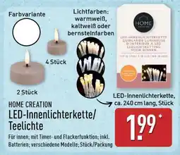 Aldi Nord LED-Innenlichterkette, ca. 240 cm lang, Stück Angebot