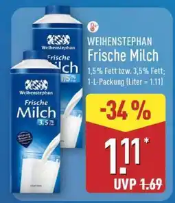 Aldi Nord Weihenstephan frische Milch Angebot