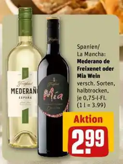 REWE Mederano de Freixenet oder Mia Wein Angebot