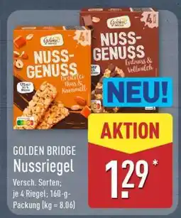 Aldi Nord GOLDEN BRIDGE Nussriegel Angebot