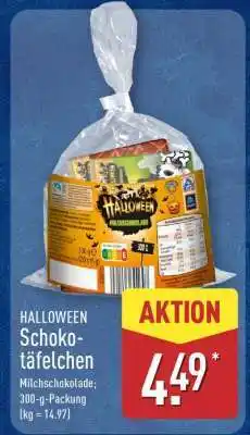 Aldi Nord HALLOWEEN Schokotäfelchen Angebot