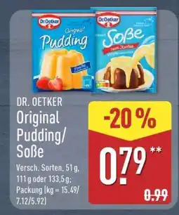 Aldi Nord DR. OETKER Original Pudding/Soße Angebot