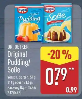 Aldi Nord DR. OETKER Original Pudding/Soße Angebot