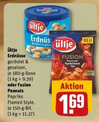 REWE ültje Erdnüsse oder Fusion Peanuts Angebot