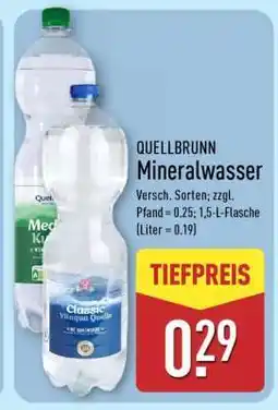 Aldi Nord QUELLBRUNN Mineralwasser Angebot
