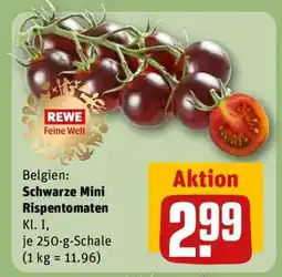 REWE Schwarze Mini Rispentomaten Angebot