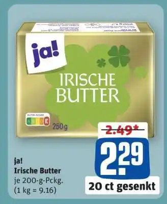REWE ja! Irische Butter Angebot