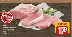 REWE Duroc Schweine-Rücken Angebot