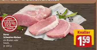 REWE Duroc Schweine-Rücken Angebot