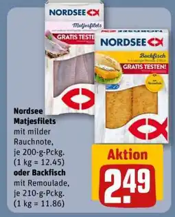 REWE NORDSEE Matjesfilets* oder Backfisch Angebot