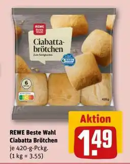 REWE REWE Beste Wahl Ciabatta Brötchen Angebot