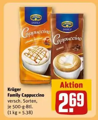 REWE KRÜGER Family-Cappuccino Angebot