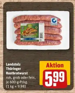 REWE Landstolz Thüringer Rostbratwurst Angebot