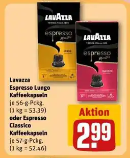 REWE Lavazza Espresso Lungo Kaffeekapseln oder Espresso Classico Kaffeekapseln Angebot