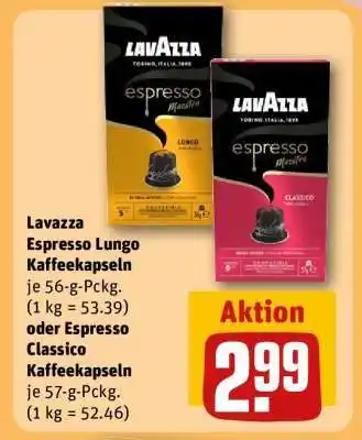 REWE Lavazza Espresso Lungo Kaffeekapseln oder Espresso Classico Kaffeekapseln Angebot