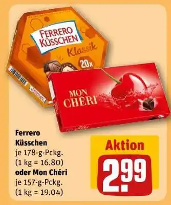 REWE Ferrero Küsschen oder Mon Chéri Angebot
