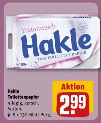 REWE Hakle Toilettenpapier Angebot