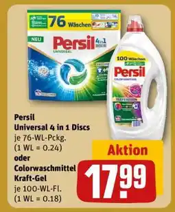 REWE Persil Universal 4 in 1 Discs oder Colorwaschmittel Kraft-Gel Angebot