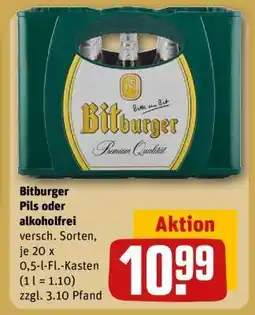 REWE Bitburger Pils oder alkoholfrei Angebot